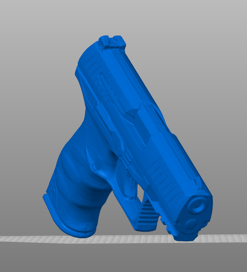Walther PPQ M2 STL file download for 3D printing, non-functional handgun replica for safe training, holster molding, firearms instruction, and practice. Accurate, durable, and professional model.