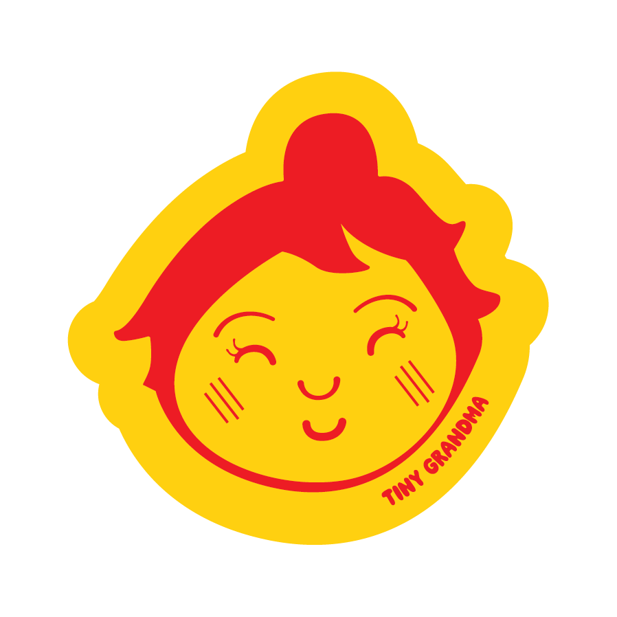 Tiny Grandma Yellow Sticker