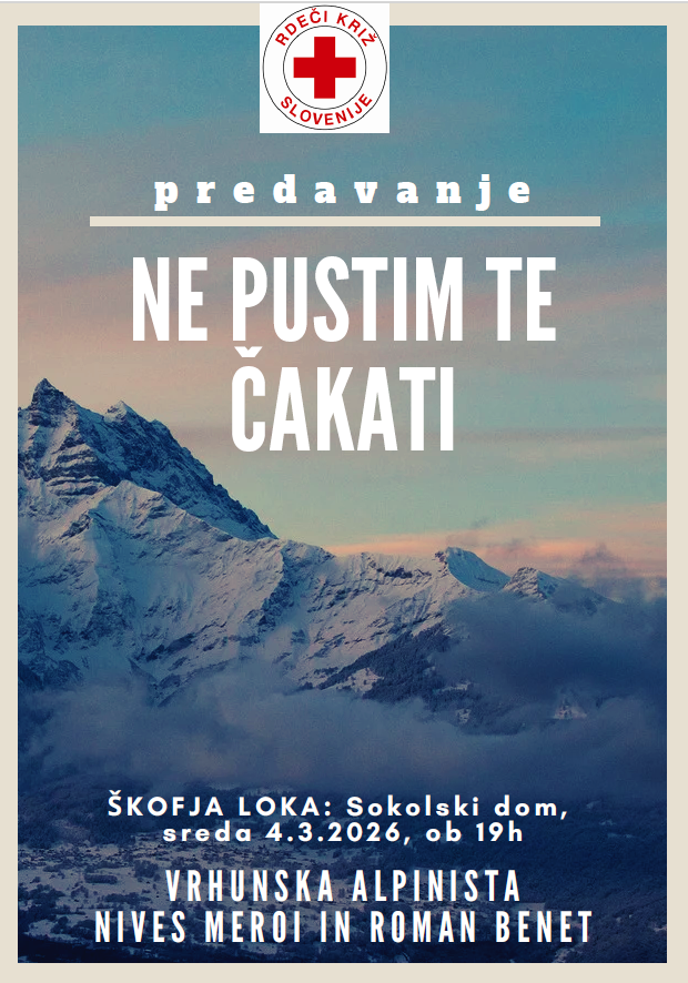 4.3. 2026, vabljeni na brezplačno predavanje vrhunskih alpinistov Romana Beneta in Nives Meroi