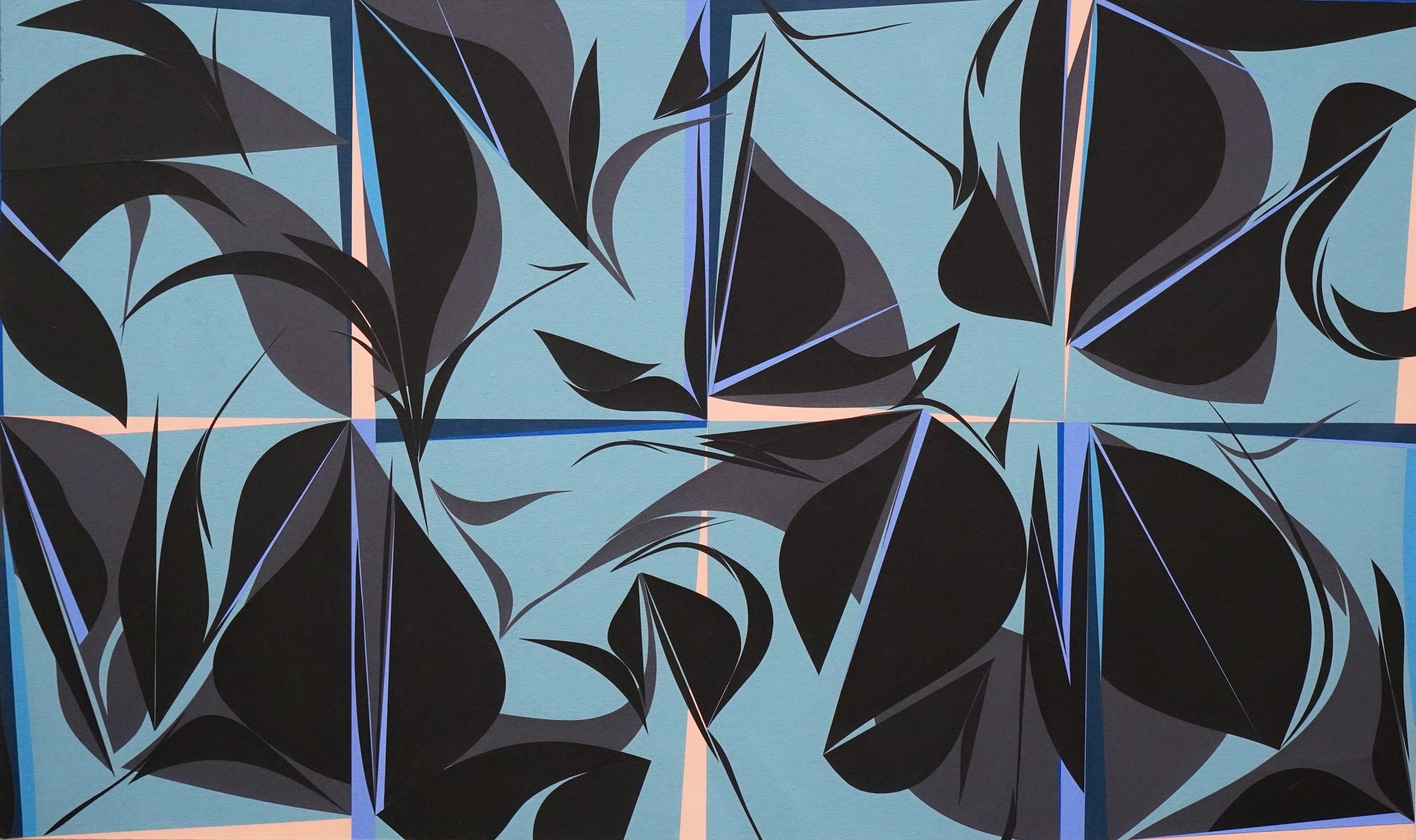 The Language of Form III, acrylic on canvas
60 x 38 inches, diptych, 2025