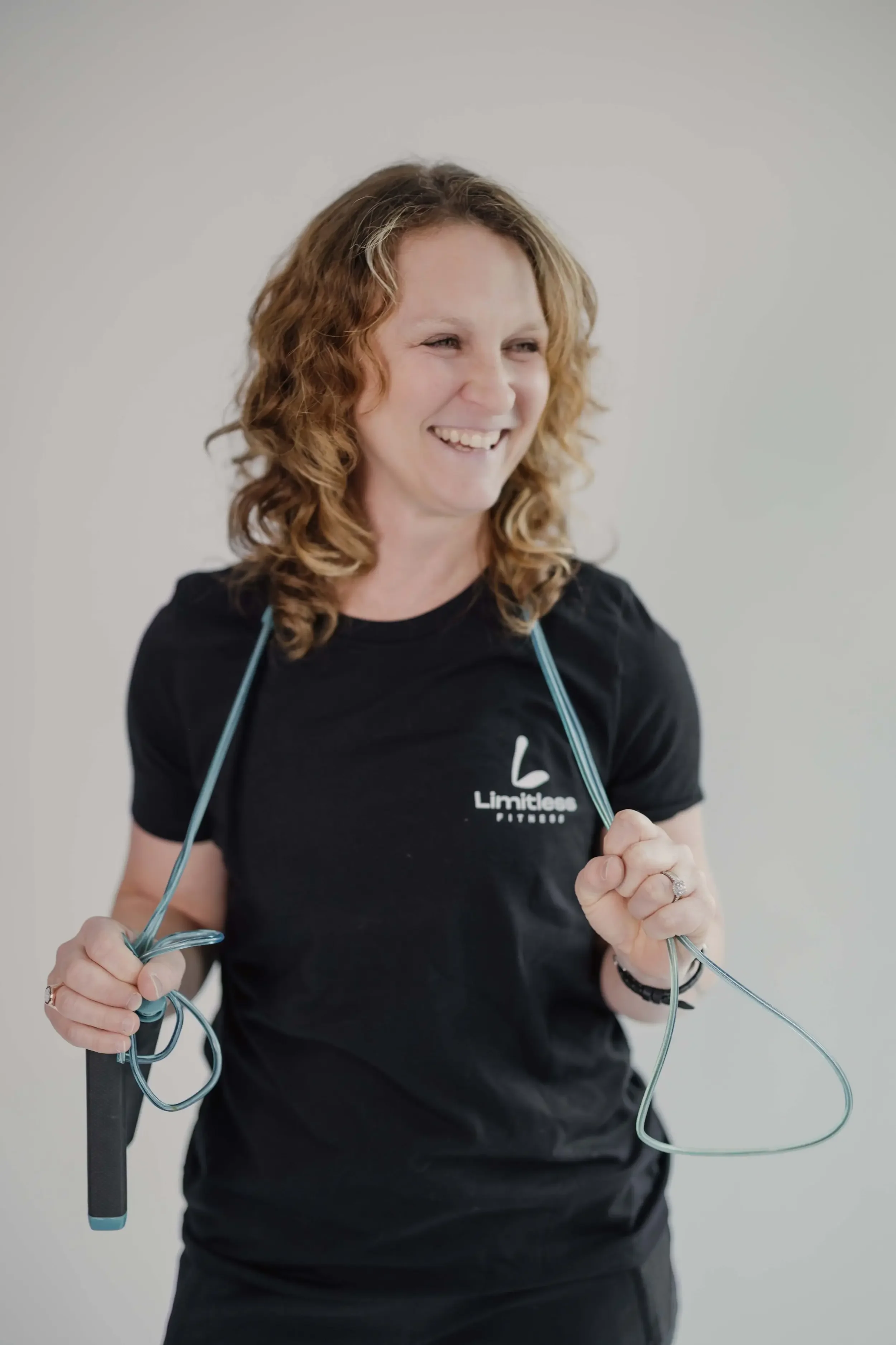 Professional female personal trainer and group class instructor with many years of experience