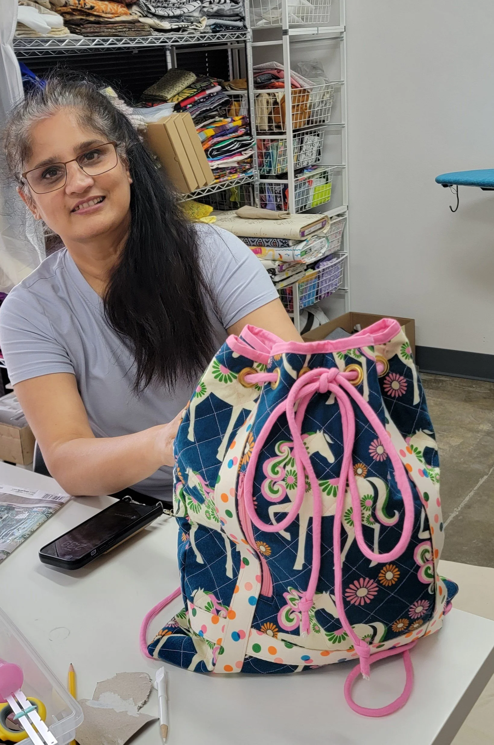 Meera Finished a backpack.jpg