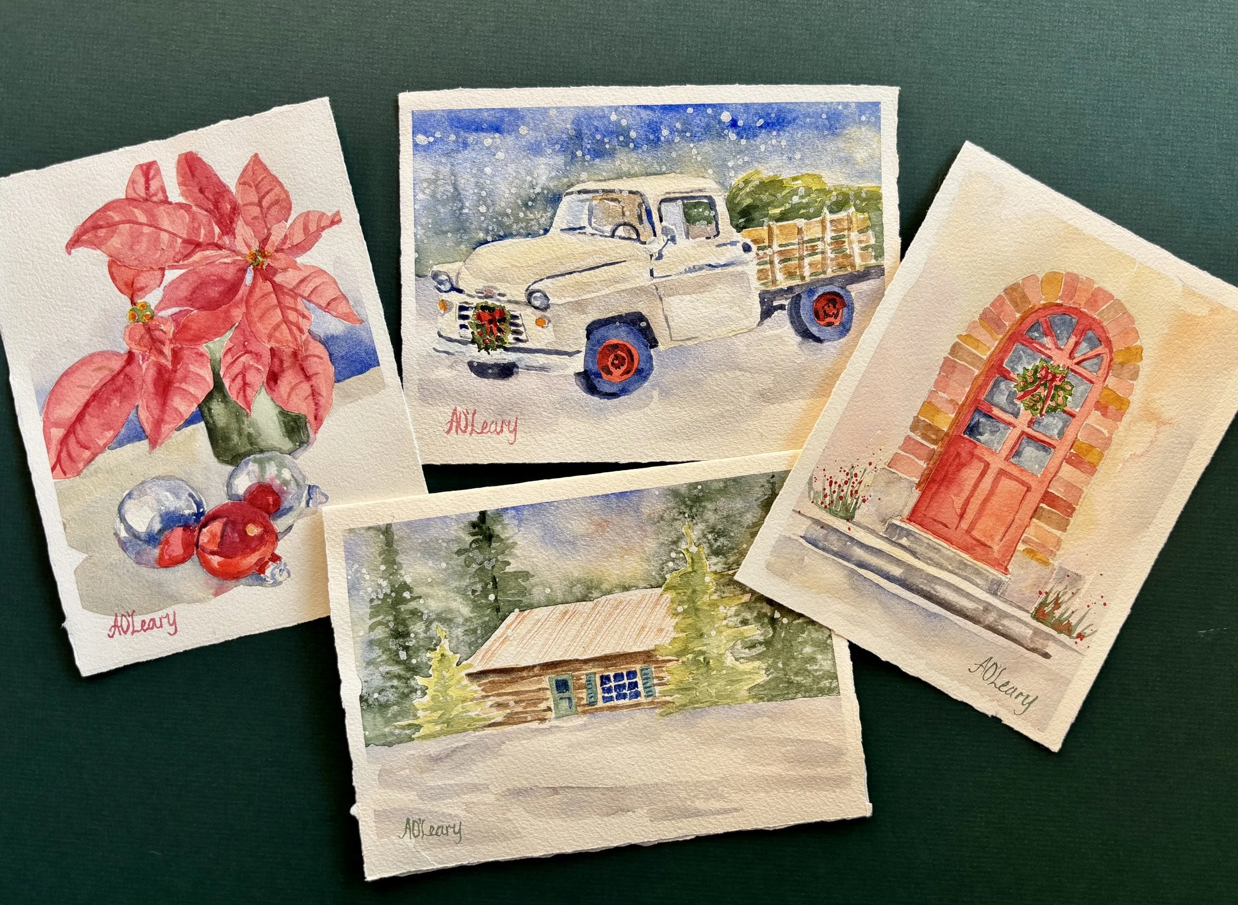 Watercolor Christmas Cards with Alice O'Leary