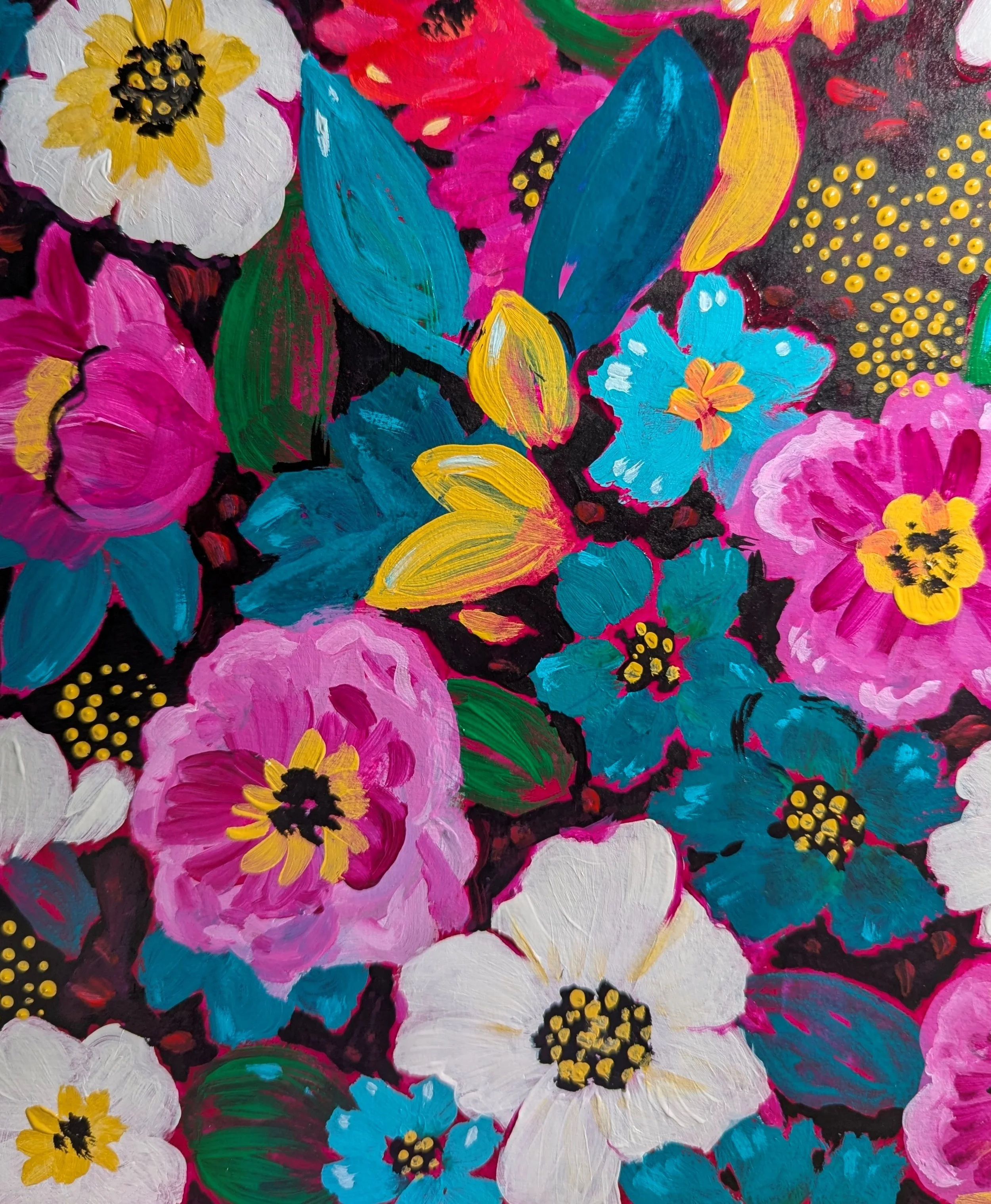 Abstract Florals Acrylic Painting with Tiffanie Brunson