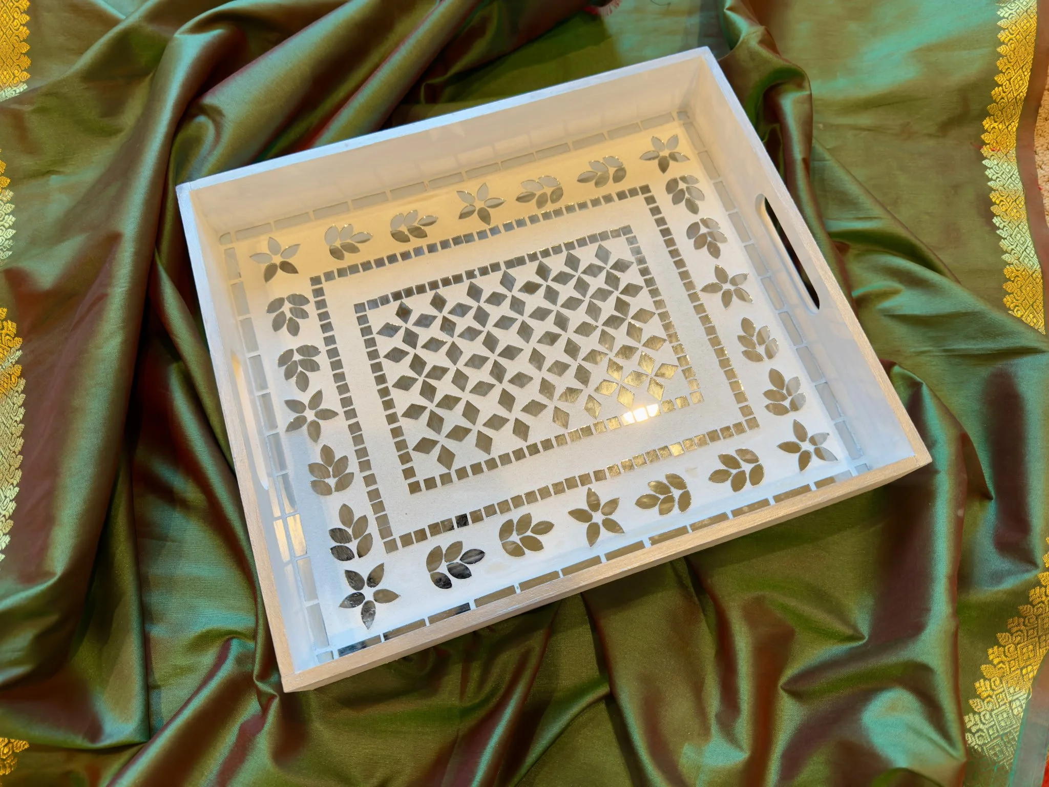 Mirror Mosaic Tray with Mohini Ati