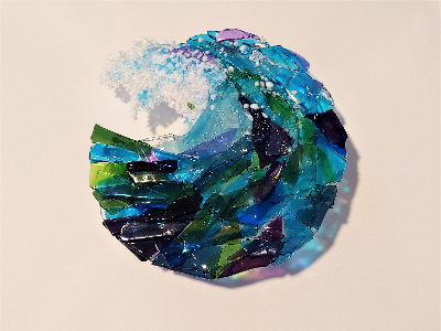 Wave Sculpture Glass Art with Diana Morrison 