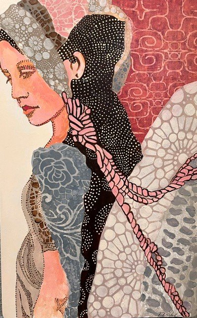 Portrait Art, Mixed Media Acrylic with Paula Mitchell 