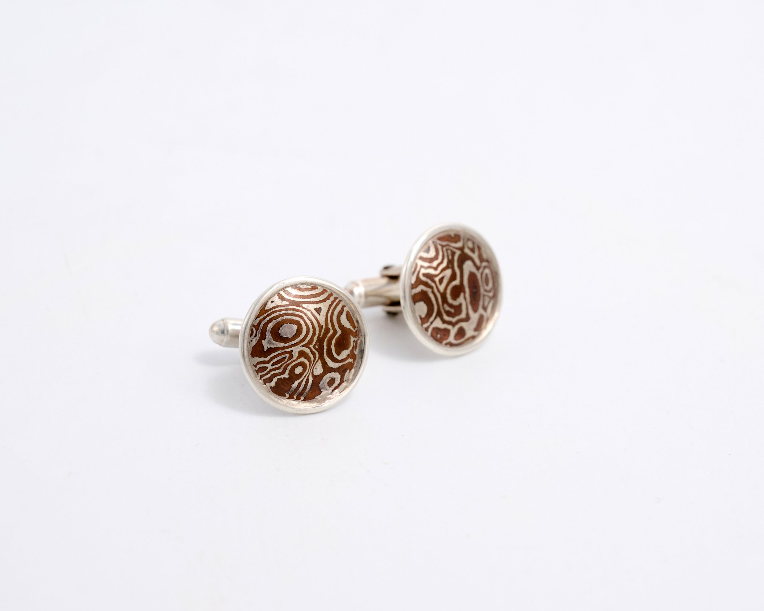 Mokume Gane Cuff Links by Jeff Duryea