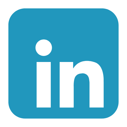 LinkedIn logo with a blue background and white lowercase letters