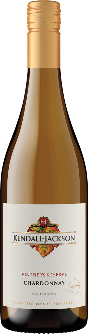 A bottle of Kendall-Jackson Vintner's Reserve Chardonnay wine