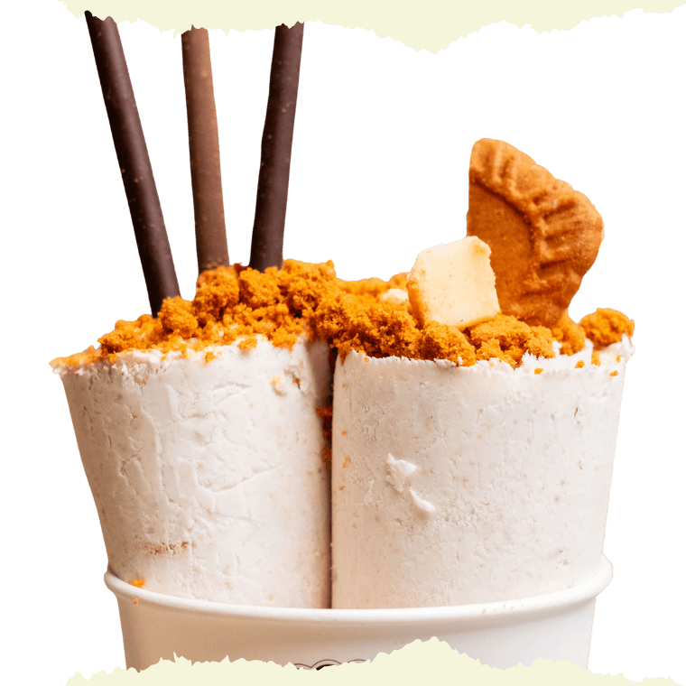 lotus biscoff ice cream roll dessert in berlin
