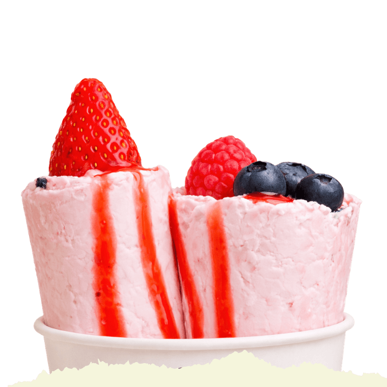 berry mix ice cream rolls vegan dessert in berlin
