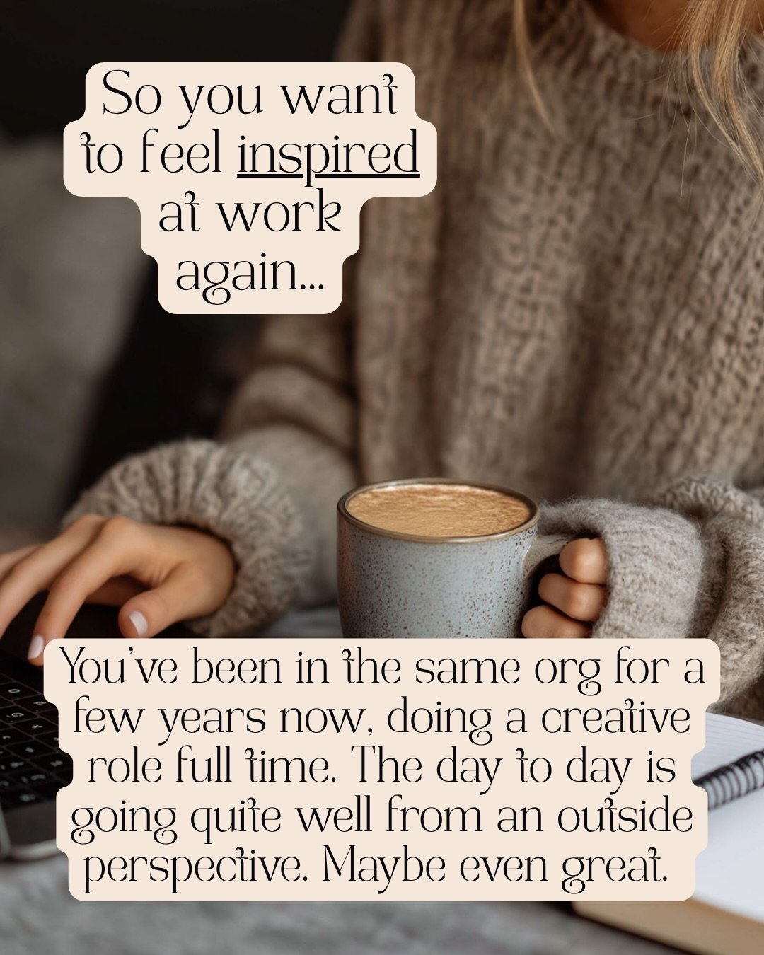 I know this is some of you out there 👆because this was me! 

I went from being deeeeeply connected to my body, breath, voice and creative spirit when I was in my early 20s, to sitting behind a desk in a grey office at 29 wondering why I felt uninspi
