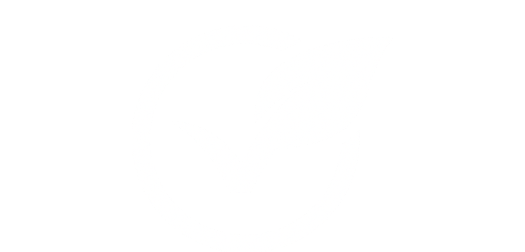 Black and white logo featuring a circle with a check mark and a leaf.
