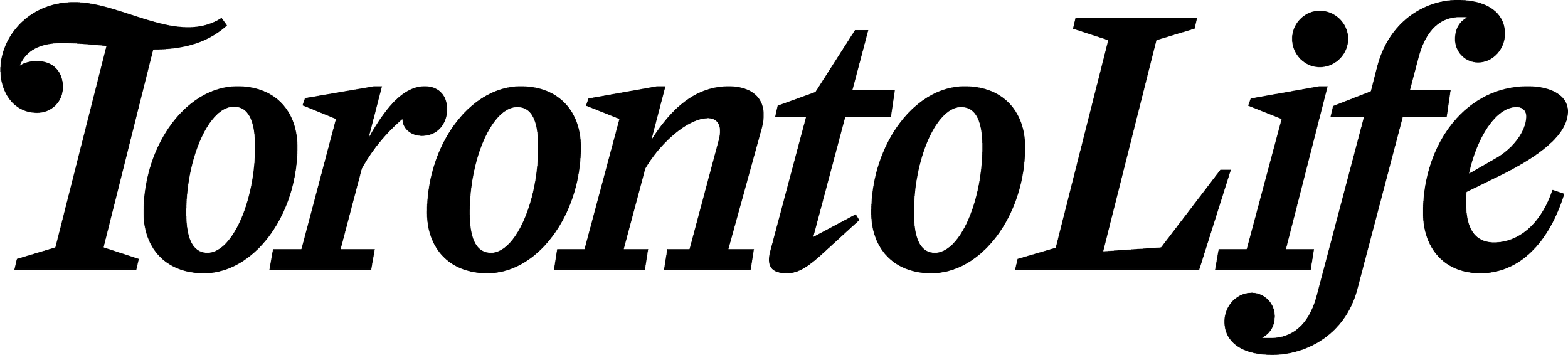Outline of the word 'TorontoLife' in cursive font.
