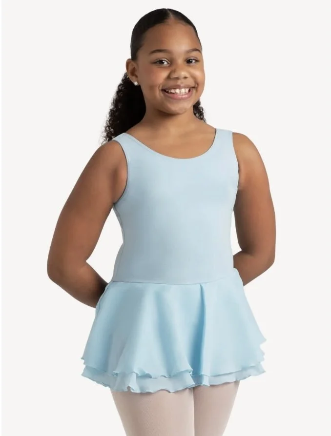 CC877C - Blue Double Layer Skirt Tank Dress Kids(2).jpg