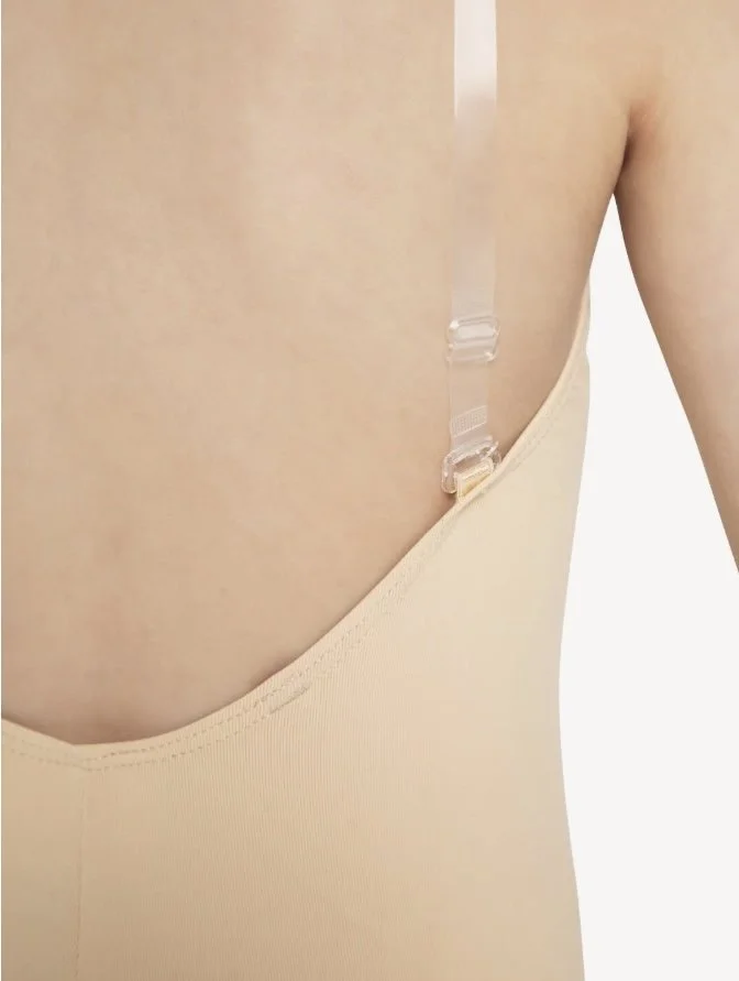 3532C - Nude Camisole Leotard w- Clear Transition Straps Kids.jpg