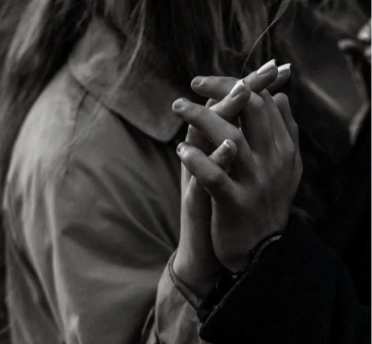 Couple holding hands aesthetic