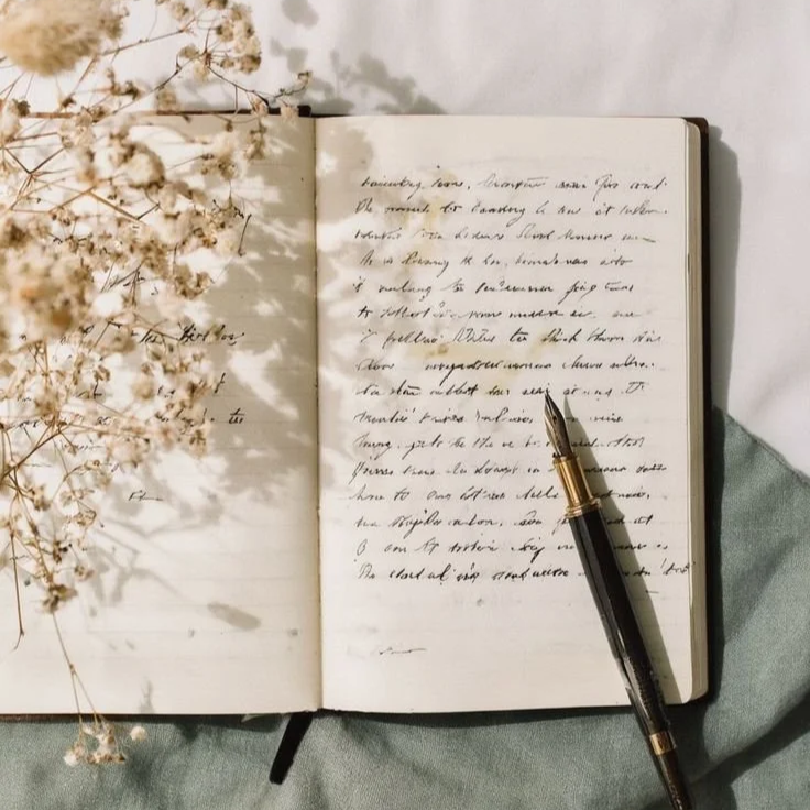 Aesthetic Journal with Cursive Words