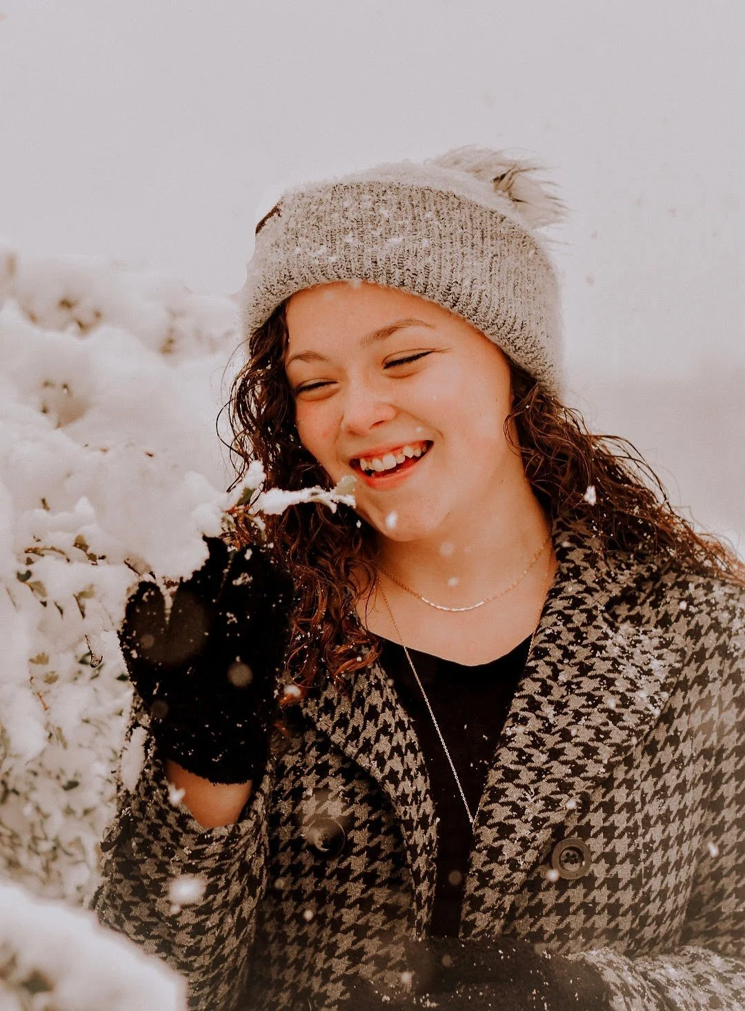 Author Bethany in the snow