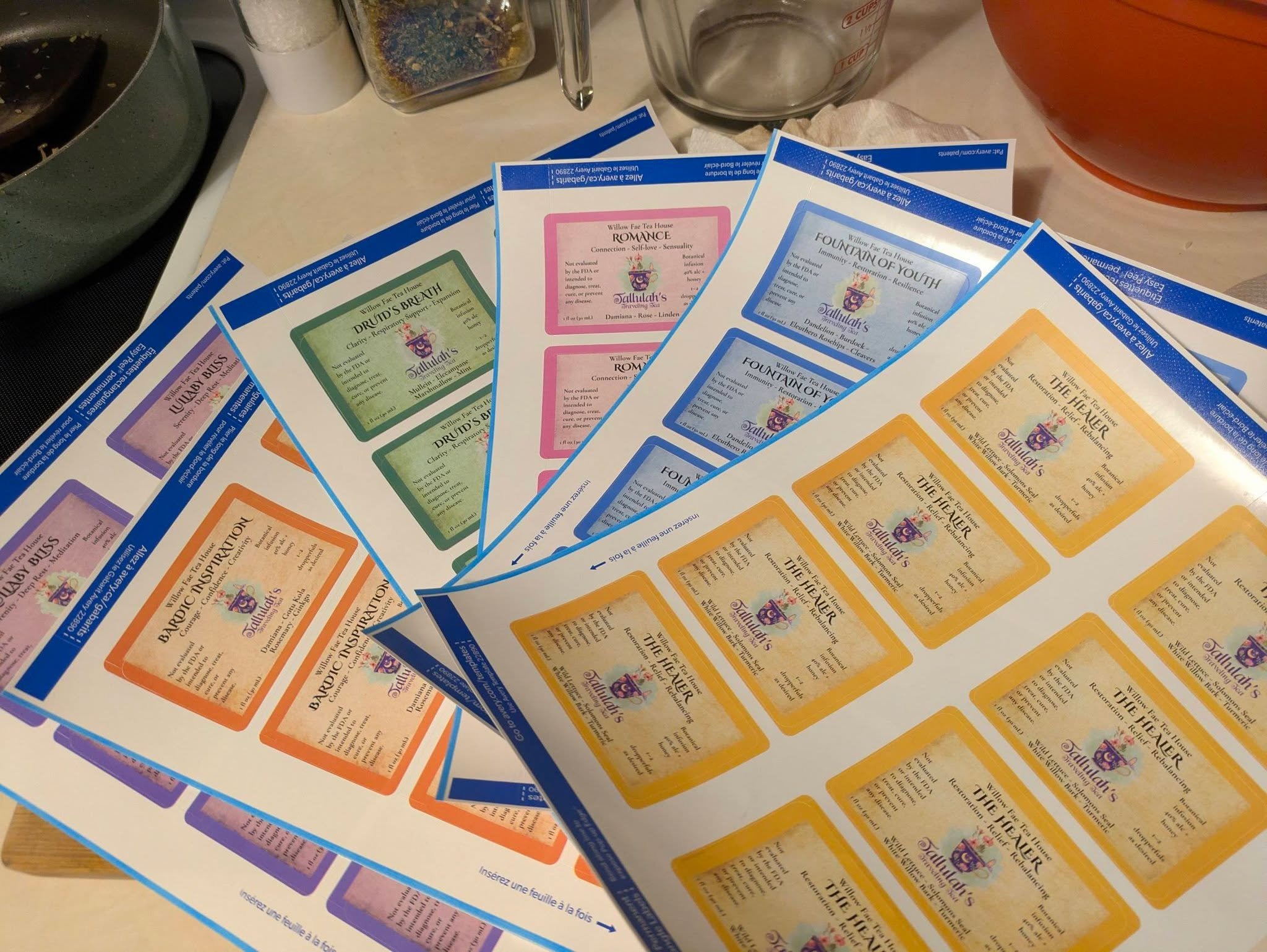 So proud of my new labels. I have come so far from 2020 when my labels were hand-drawn using sharpies. 🤣

These are for my new line of elixirs, and I'm also super proud of the formulas I created. 

Working on my online shop and you can catch me at t