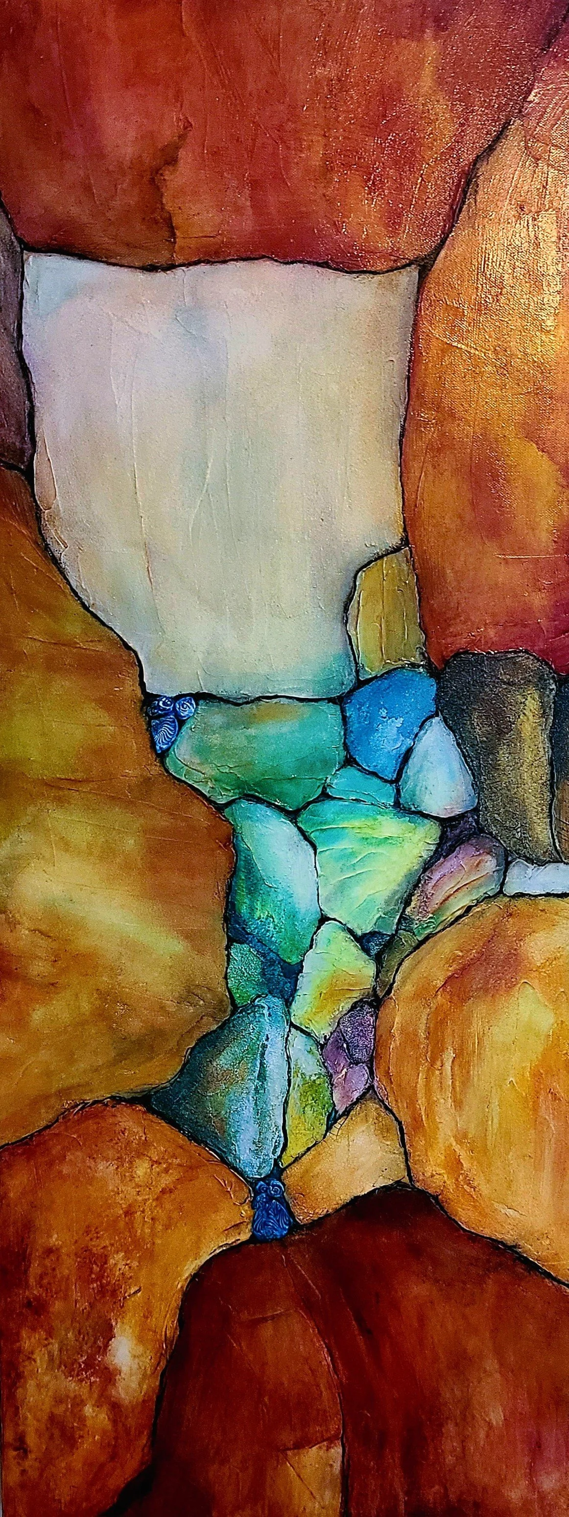 KimberlyZook_Between Heaven and Embers_MixedMedia_16x40_$450.JPG