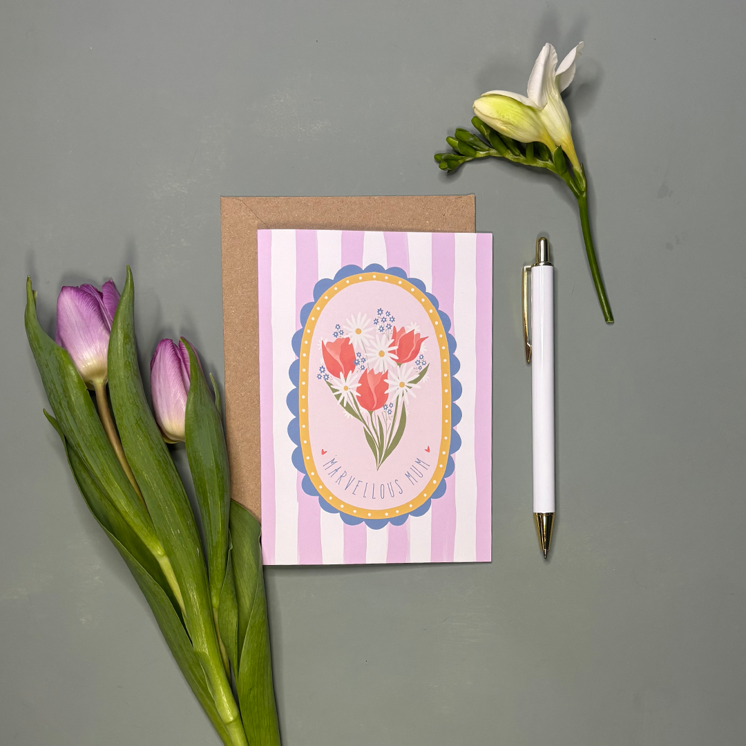 Marvellous Mum Greeting Card