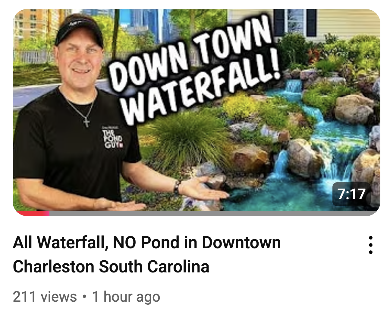 Pondless Waterfall & Fountain Feature in Downtown Charleston