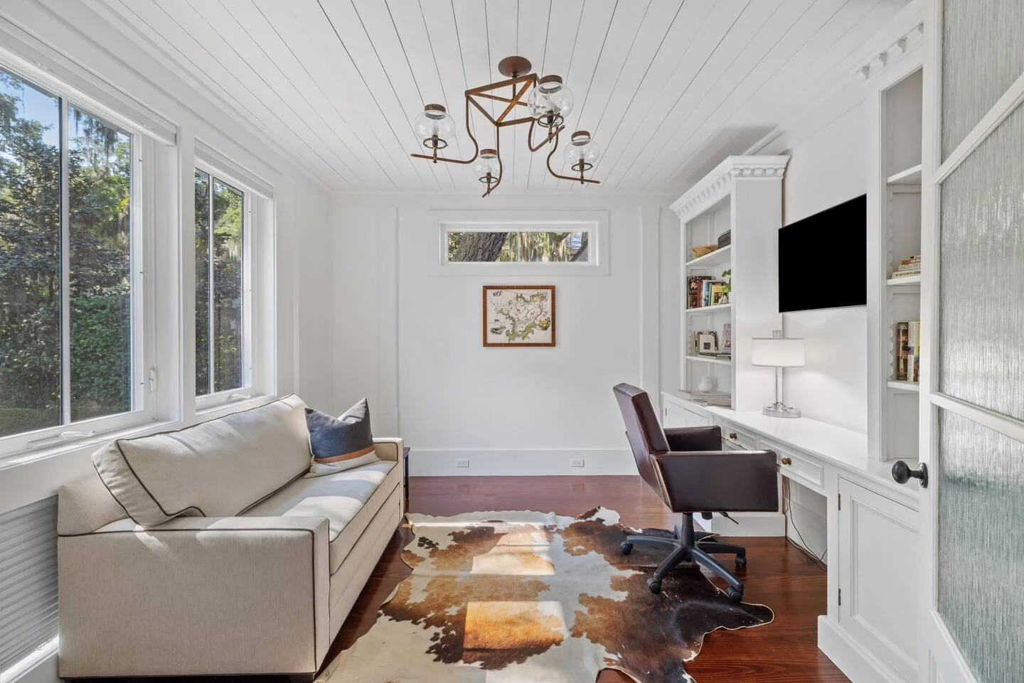 After: Office - Full view of office with custom furniture.