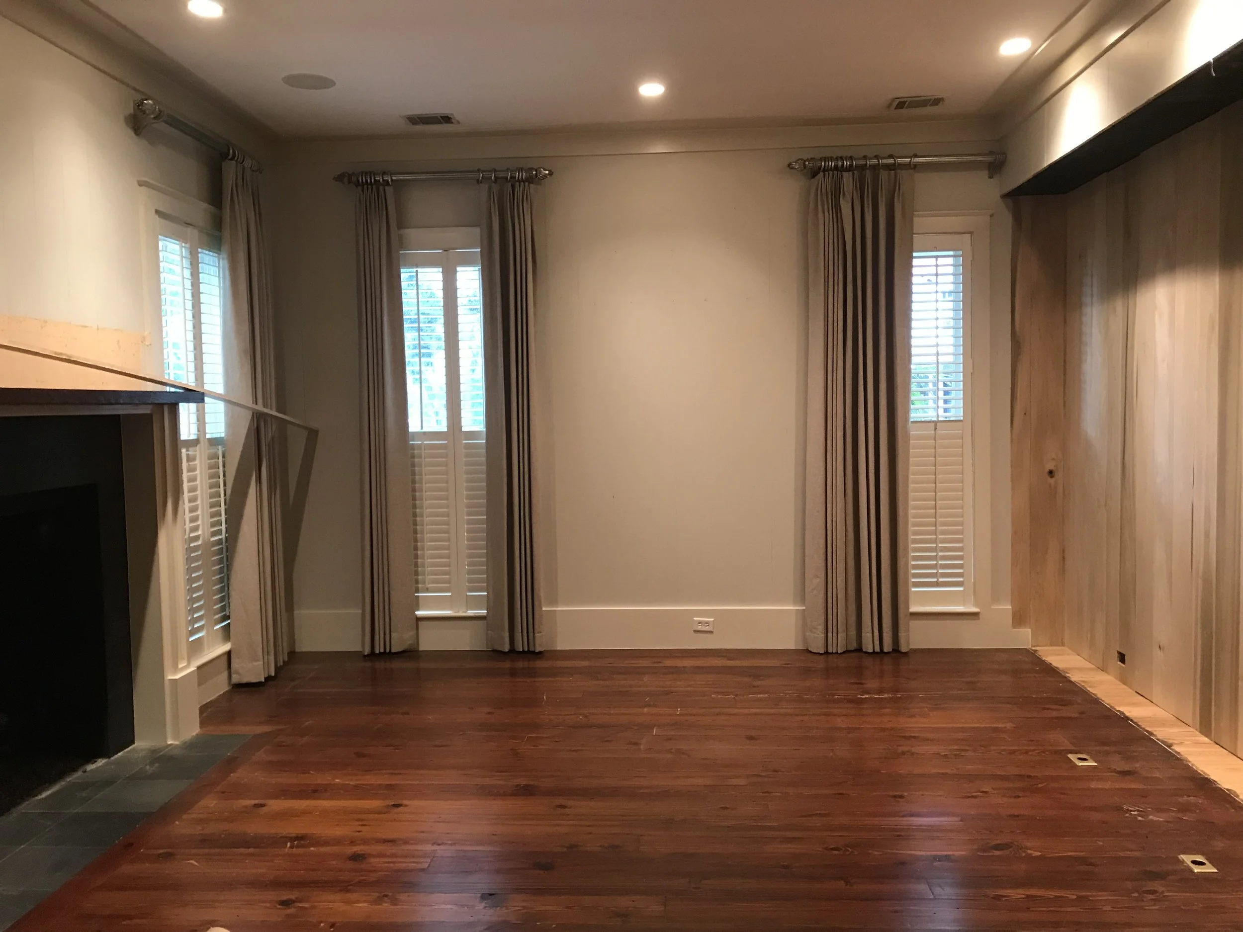 During: Finished removal of built-in bookshelves.