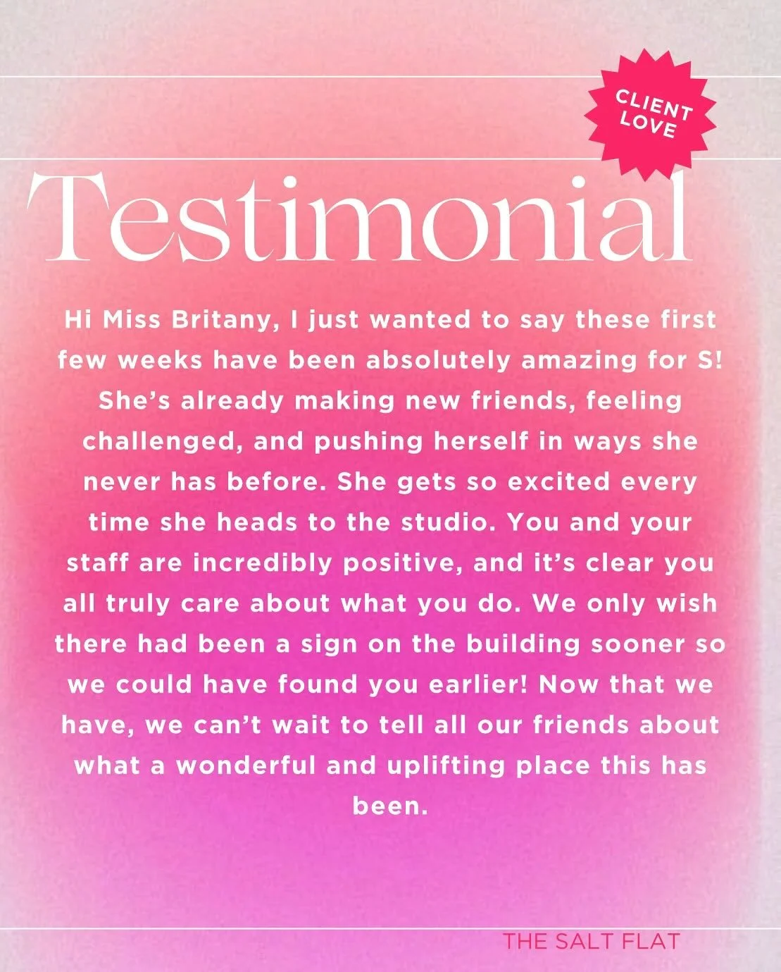 We&rsquo;re stepping into October with so much gratitude. 

Thank you to all our amazing clients for the love, support, and kind words &mdash; your feedback means the world to us. ❤️

✨ What&rsquo;s new:

Fresh signage is on the way so you can find u