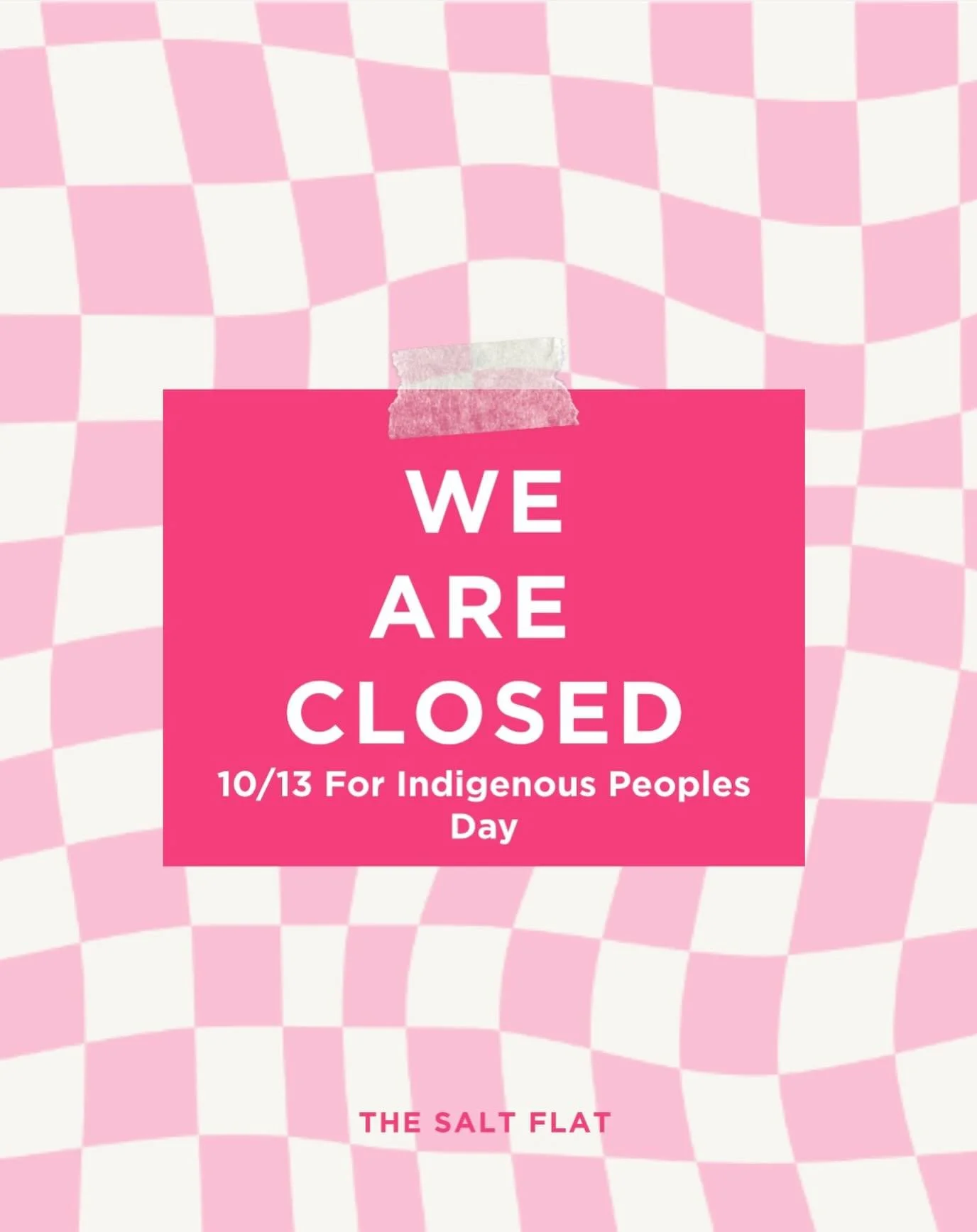 Reminder: We are closed Monday, October 13, in honor of Indigenous Peoples&rsquo; Day. 
No classes that day &mdash; enjoy the long weekend and we&rsquo;ll see you back on Tuesday!