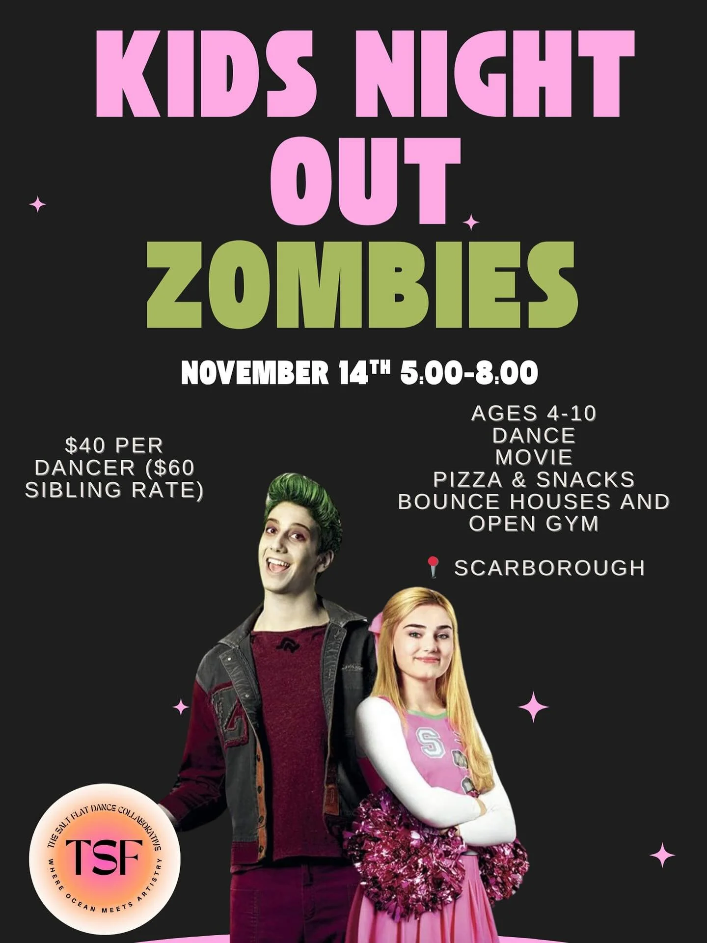 🧟&zwj;♂️ Kids Night Out is BACK: ZOMBIE Style! 🧟&zwj;♀️

Our last Kids Night Out was epic &mdash; dancing, games, pizza, and so much fun! It sold out super fast, so if you were on the waitlist last time, now&rsquo;s your chance to join the fun!

Ge