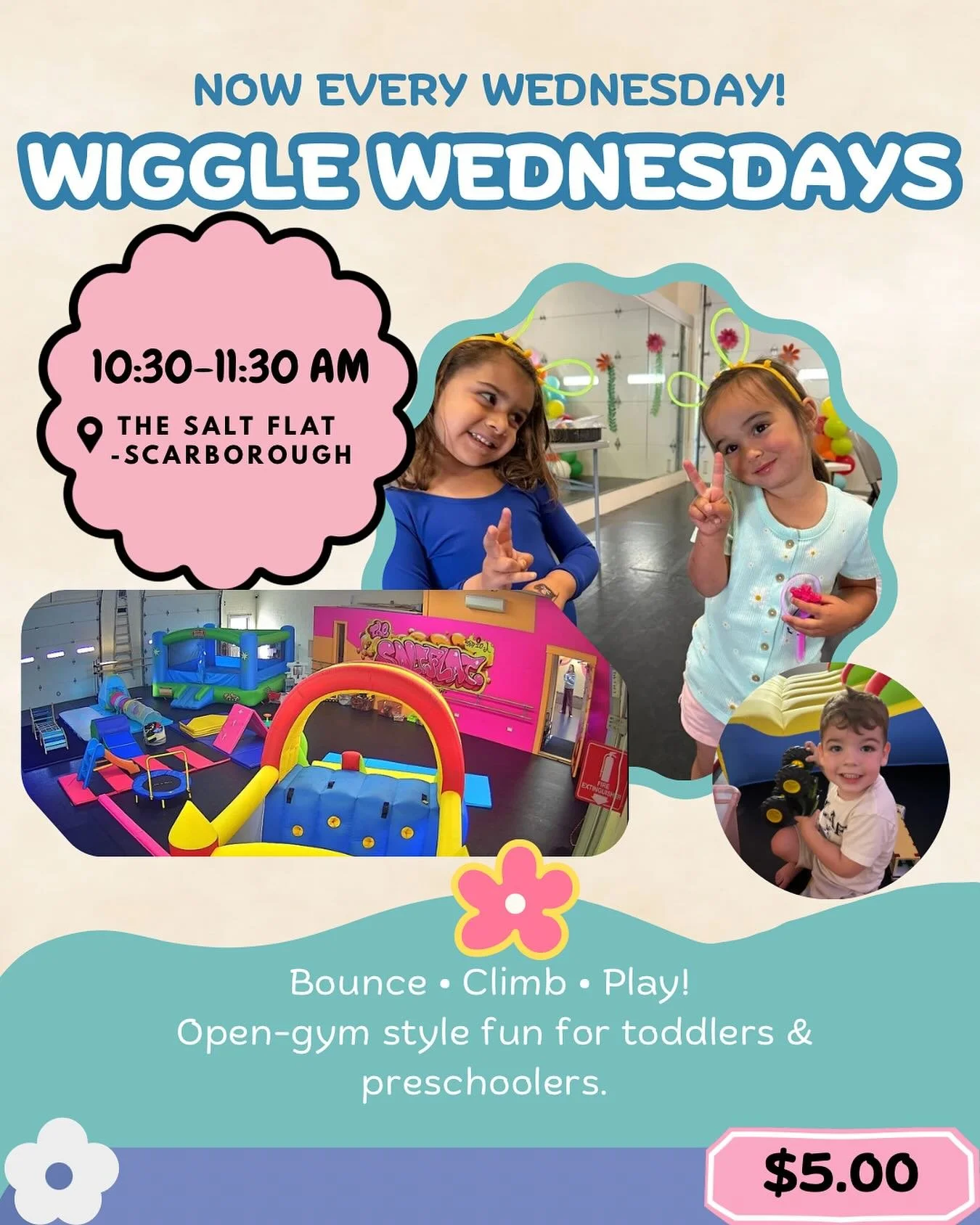 Our first Wiggle Wednesday was such a hit that we&rsquo;re making it a regular event &mdash; every Wednesday morning!

Wiggle Wednesday is all about community, connection, and play. It gives your little ones a safe, fun space to move, explore, and ma