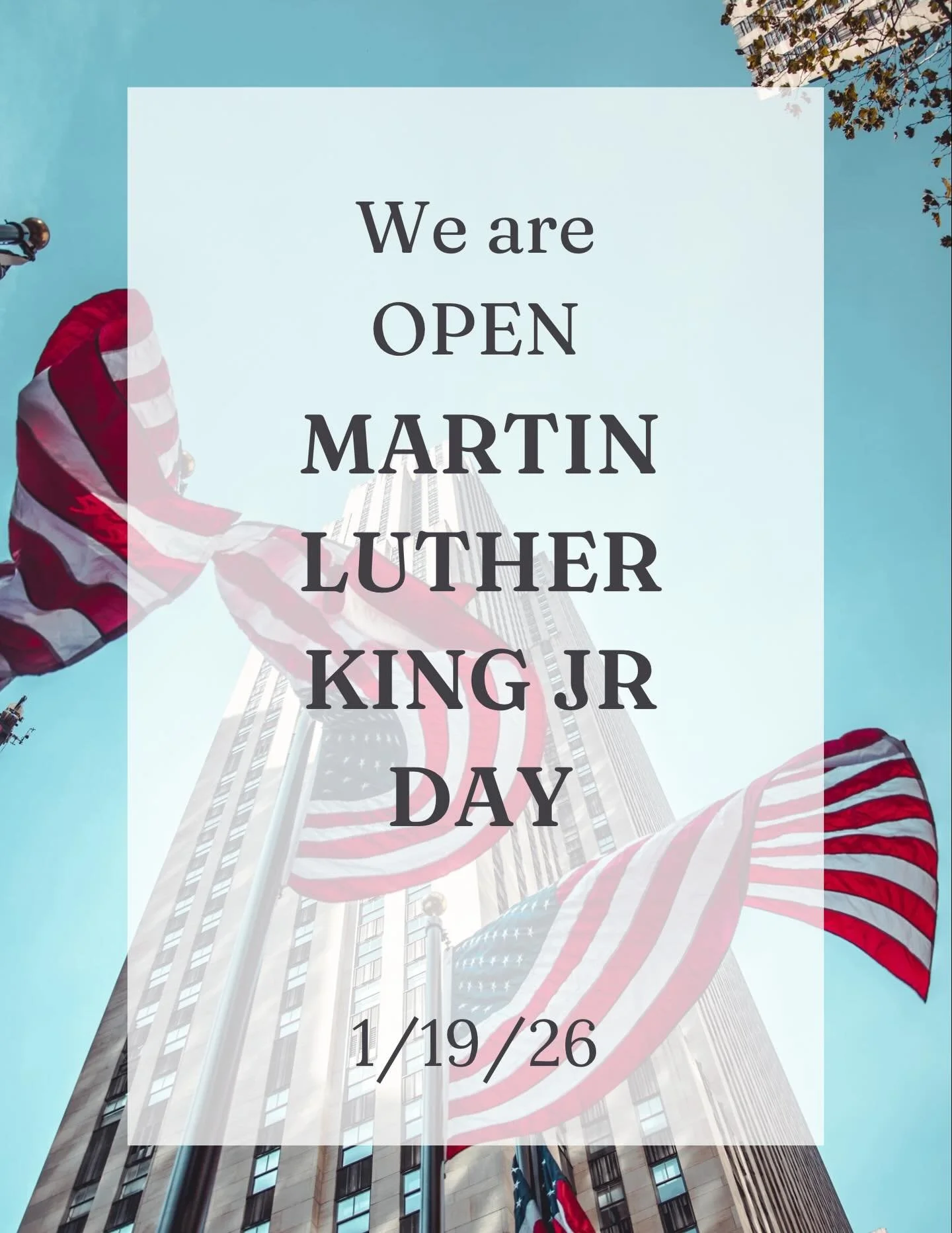 Reminder: Studio open on MLK Day&mdash;all classes running! 💃
As always, view all open dates on our studio calendar tab on the website.
