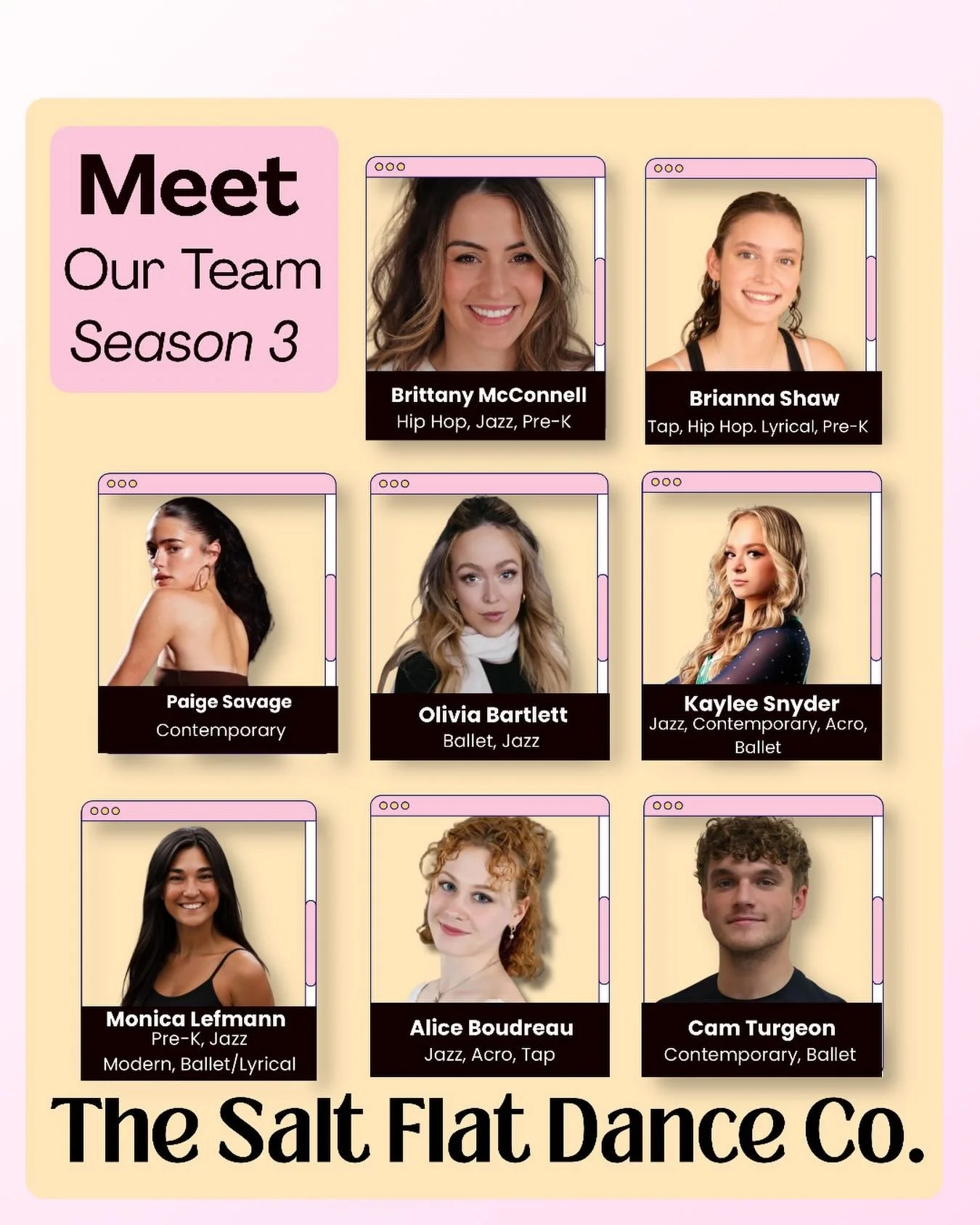 We are so excited to introduce our Season 3 Staff!! 🎉

We&rsquo;re expanding our programs and adding even more classes this fall&mdash;plus homeschool classes on Wednesday mornings!

Speaking of Season Three&mdash;we&rsquo;re hosting an Open House t