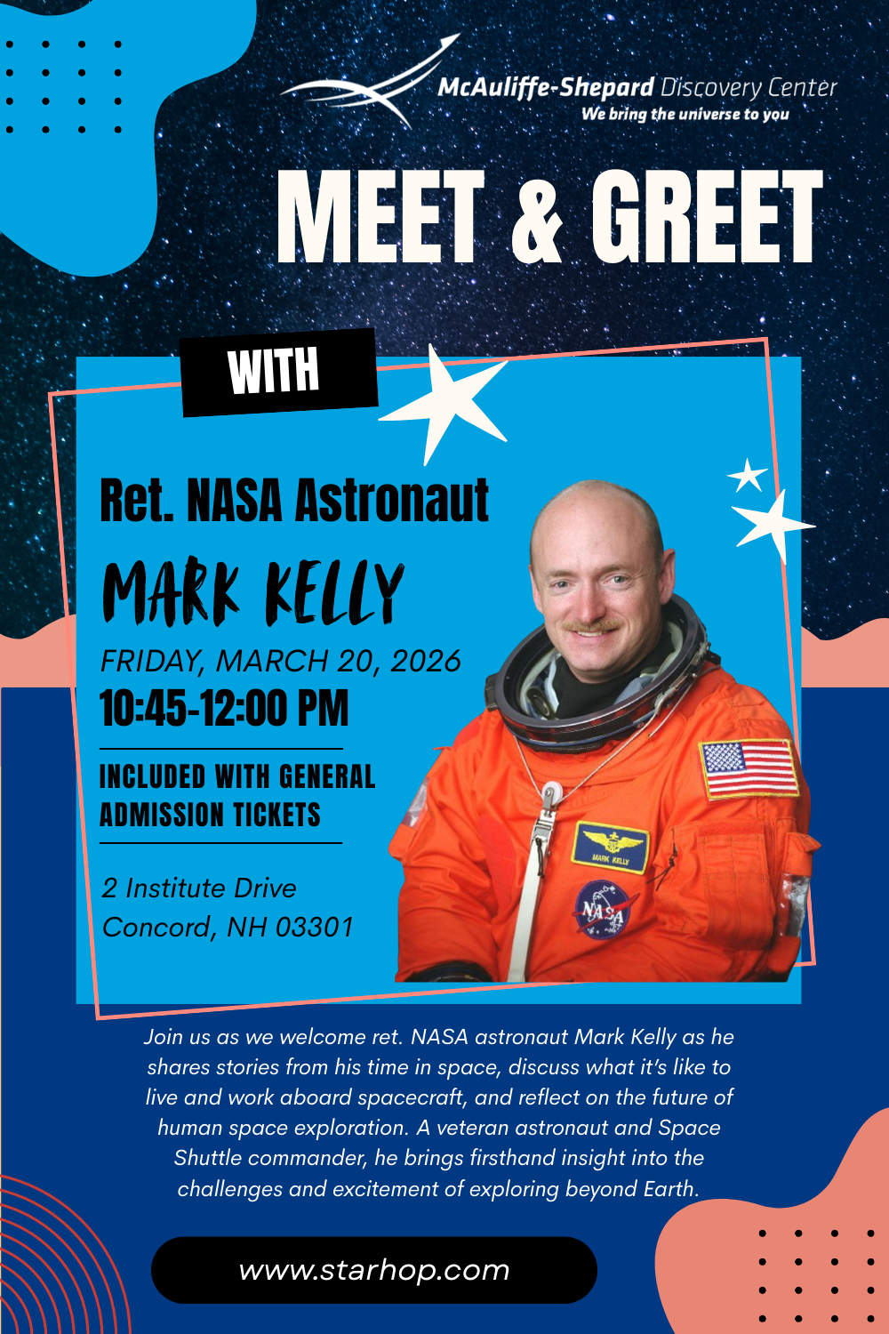 Meet &amp; Greet with Ret. NASA Astronaut, Mark Kelly
