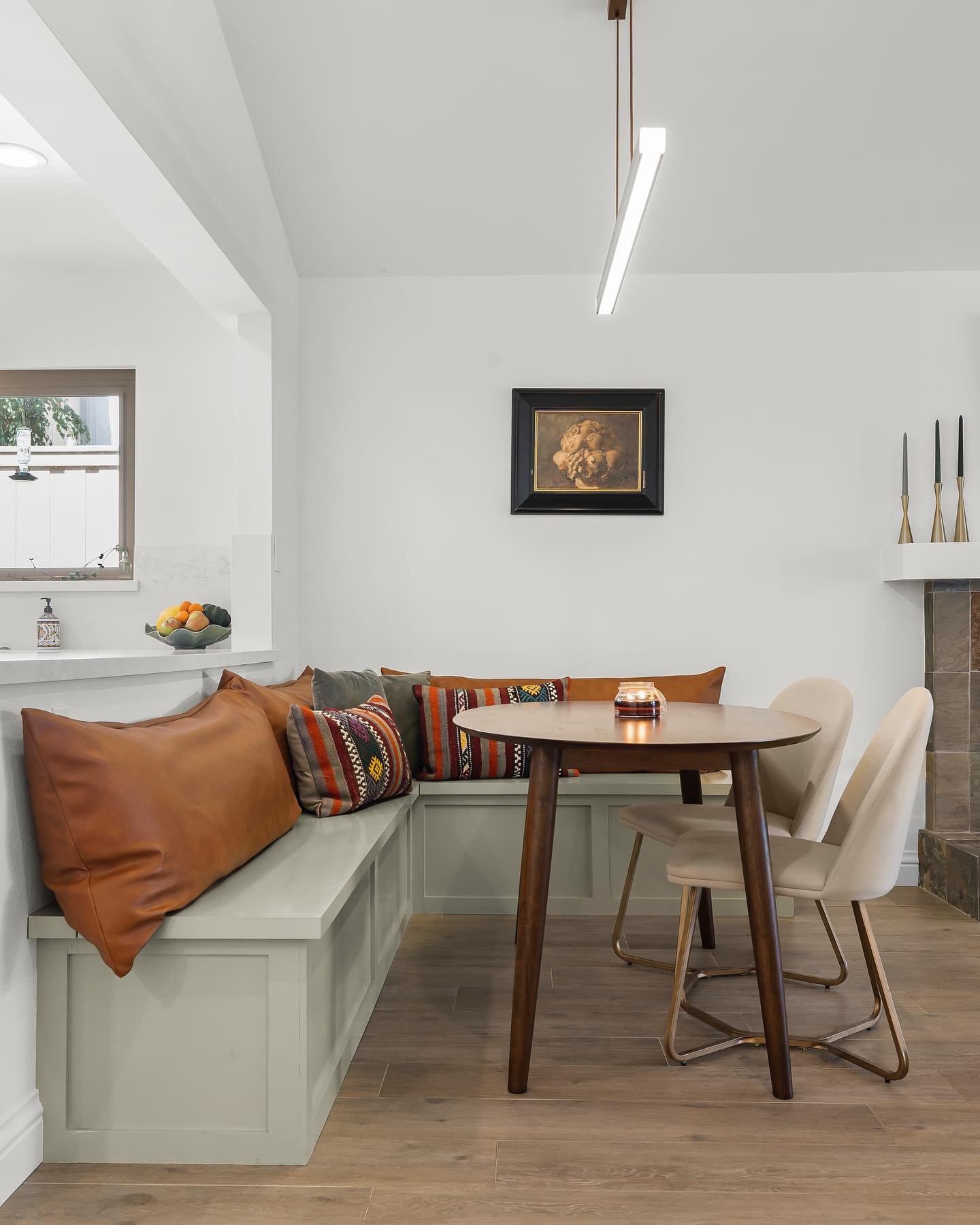 Soft tones, warm textures, and a seat that invites you to stay ✨