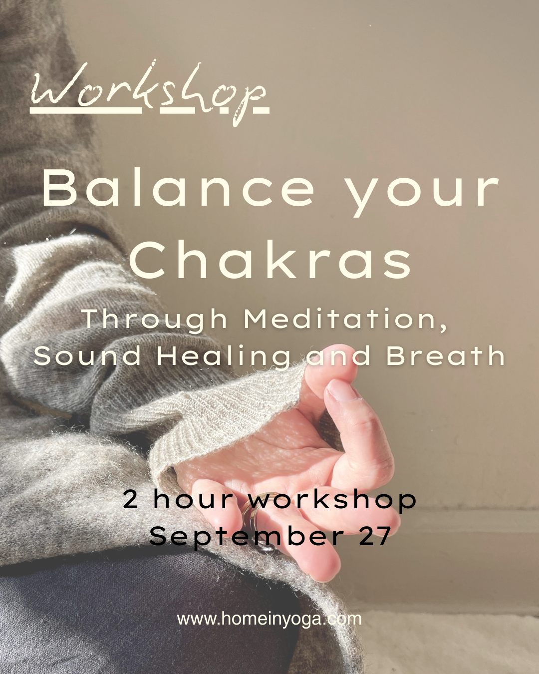 Workshop 27/9: Chakra Balancing for Calm and New Energy