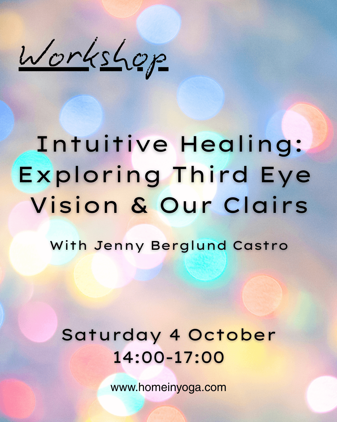Workshop 4/10: Introduction to Intuitive Healing - Third Eye Seeing & Our Clairs