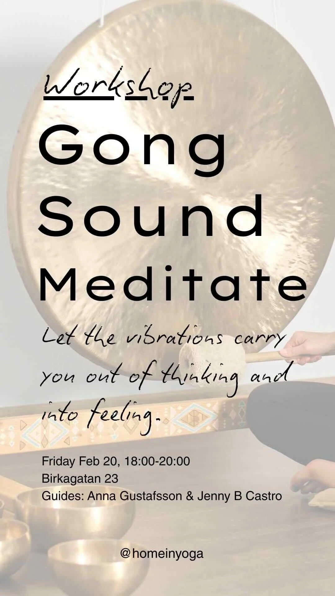 Workshop 2/10: Gong, Sound,  Meditation - Feel the Vibrations