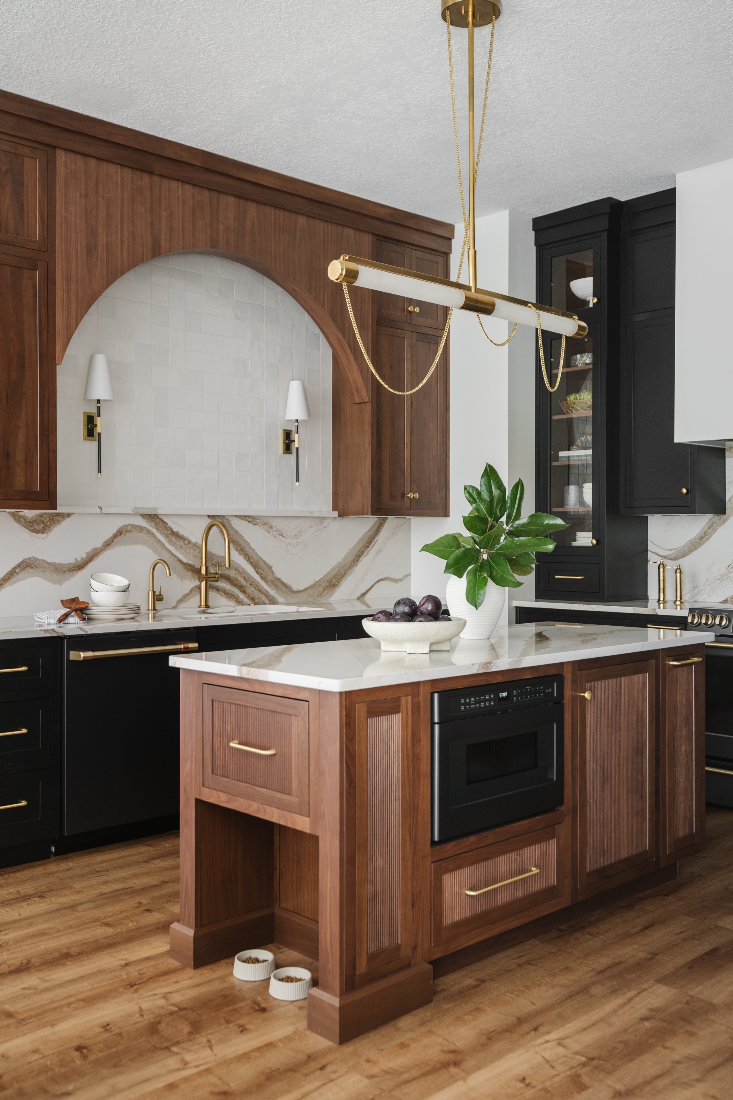Moody Walnut &amp; Black Kitchen in Ponte Vedra