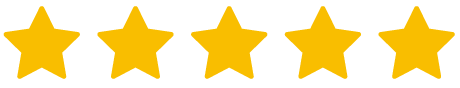 Line art illustration of five yellow stars—representing Woodsman’s 5-star customer reviews and trusted reputation for quality remodeling services.