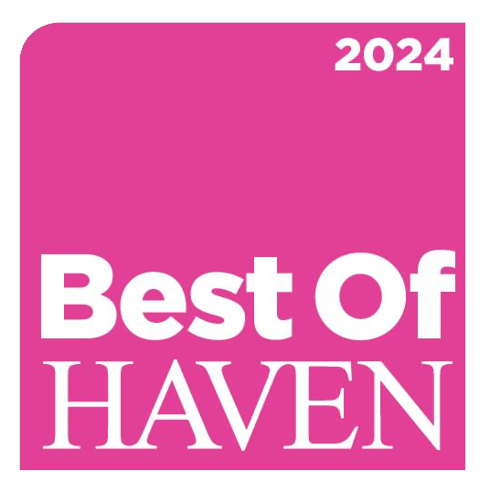 "Best of Haven 2024" text in white on a pink background.
