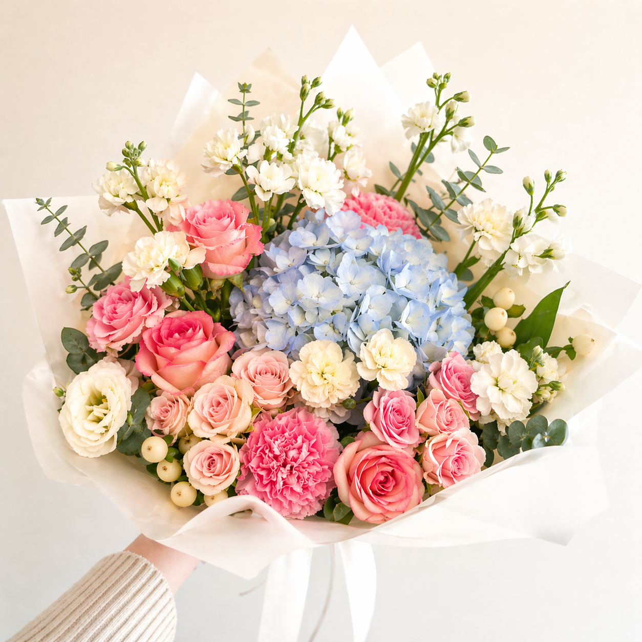 The Mother Edit | Soft & Dreamy Garden - Wrapped Designer Bouquet