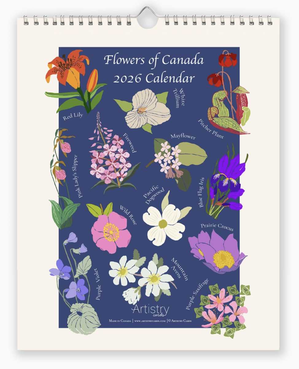 2026 Wall Calender: Flowers of Canada | Artistry Cards