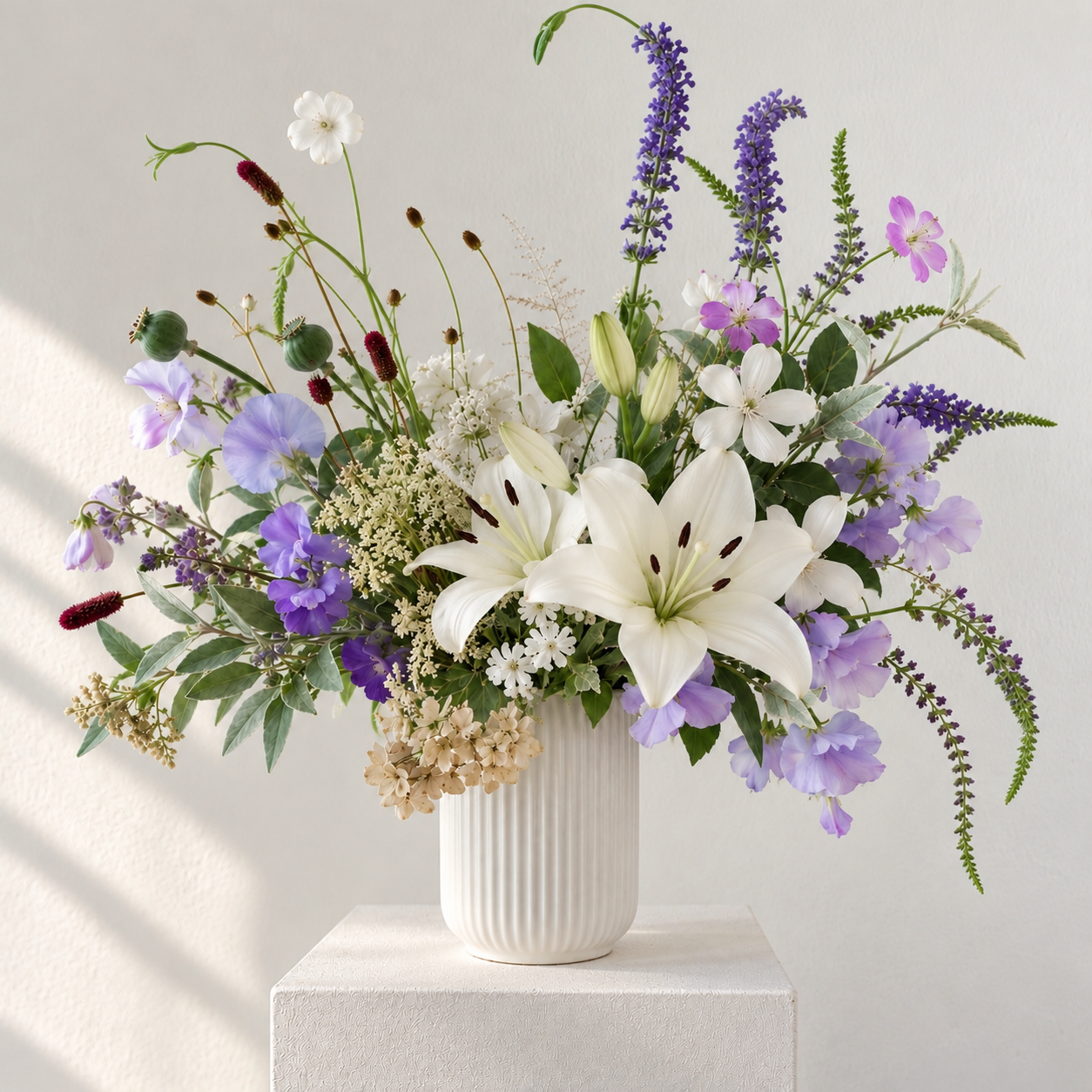 Lavender & Lily Vase Arrangement
