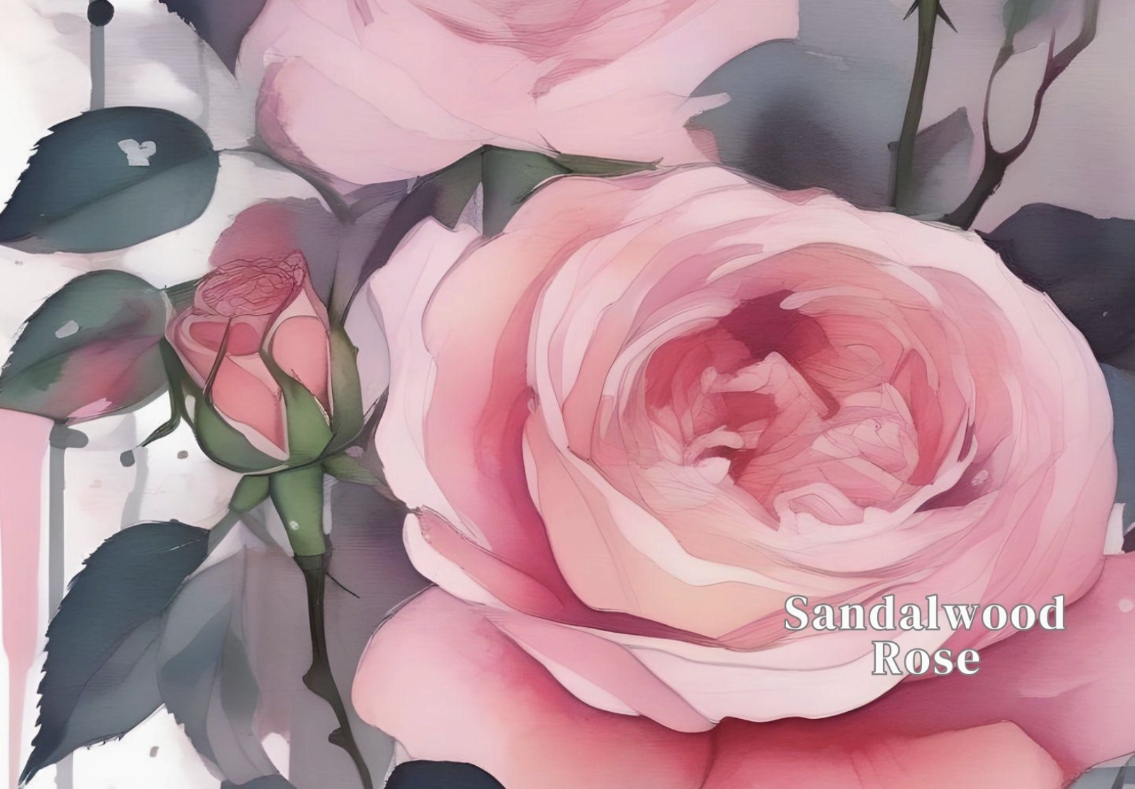 A painting featuring delicate pink roses arranged artistically on a soft background.