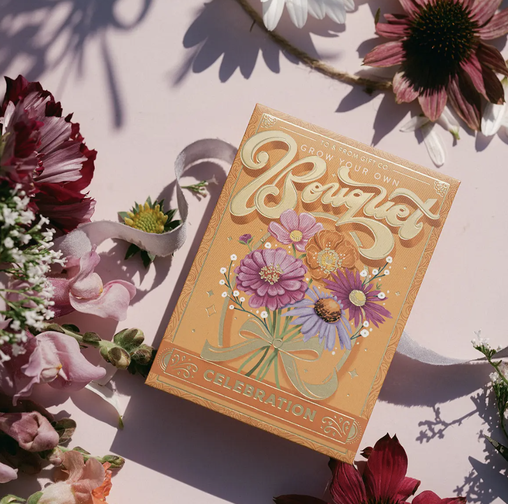 Grow Your Own Bouquet (Celebrate) - Floriography Seed Packet | To & From Gift Co.