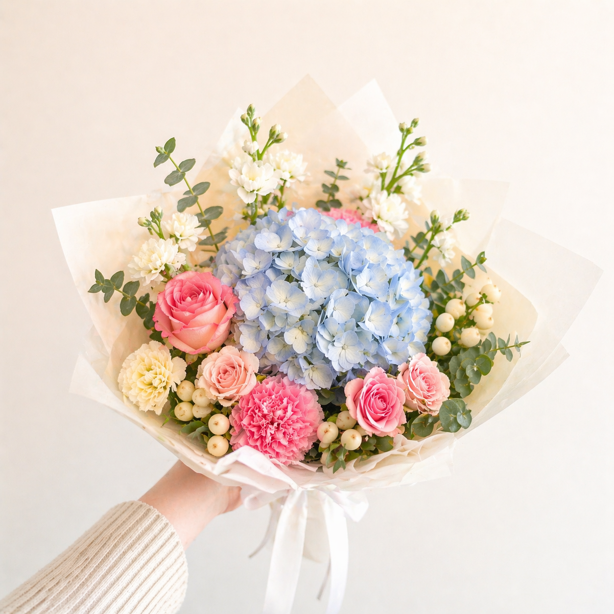 The Mother Edit | Soft & Dreamy Garden - Wrapped Designer Bouquet